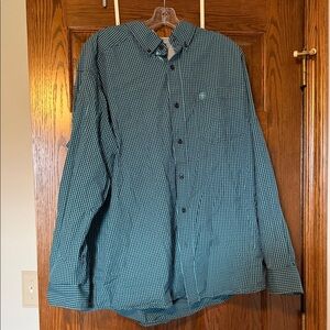 Ariat Blue Checkered Dress Shirt